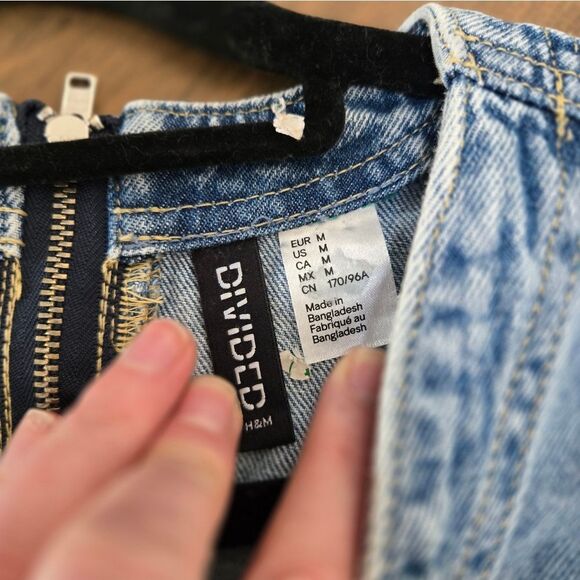 H&M Denim Lace dress Size M - Picture 6 of 9